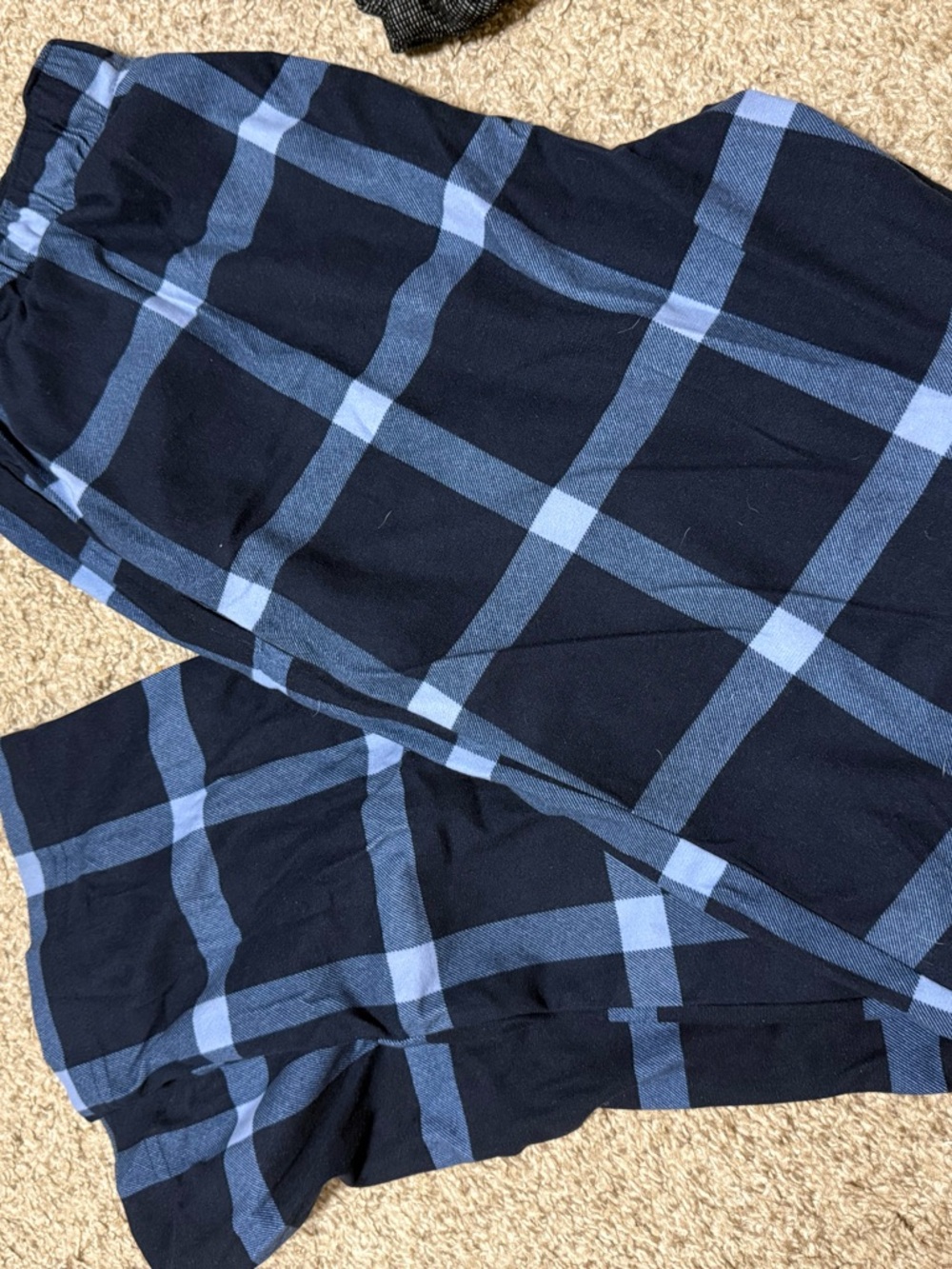 Nautica Navy and Light Blue Plaid Sleepwear Pants